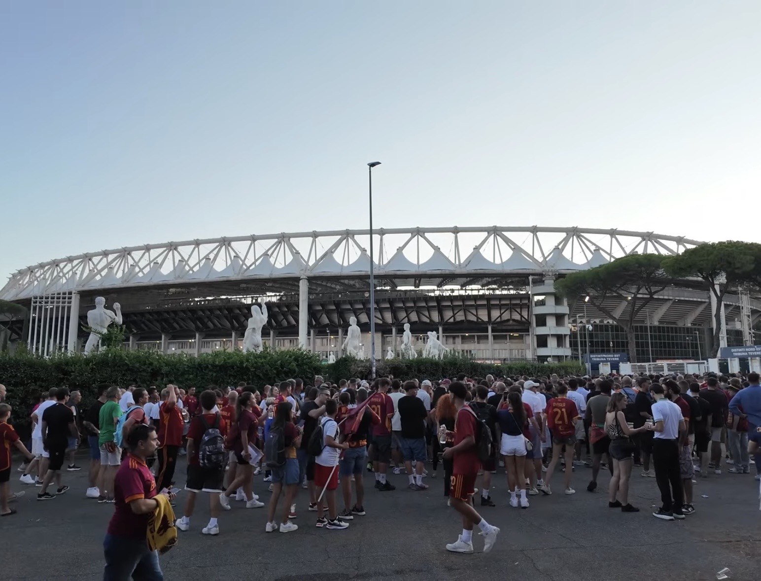Derby della Capitale atmosphere in Rome on matchday
